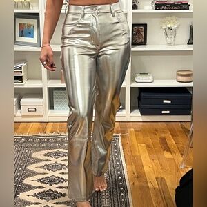 Silver pants Abercrombie & Fitch. New with tags